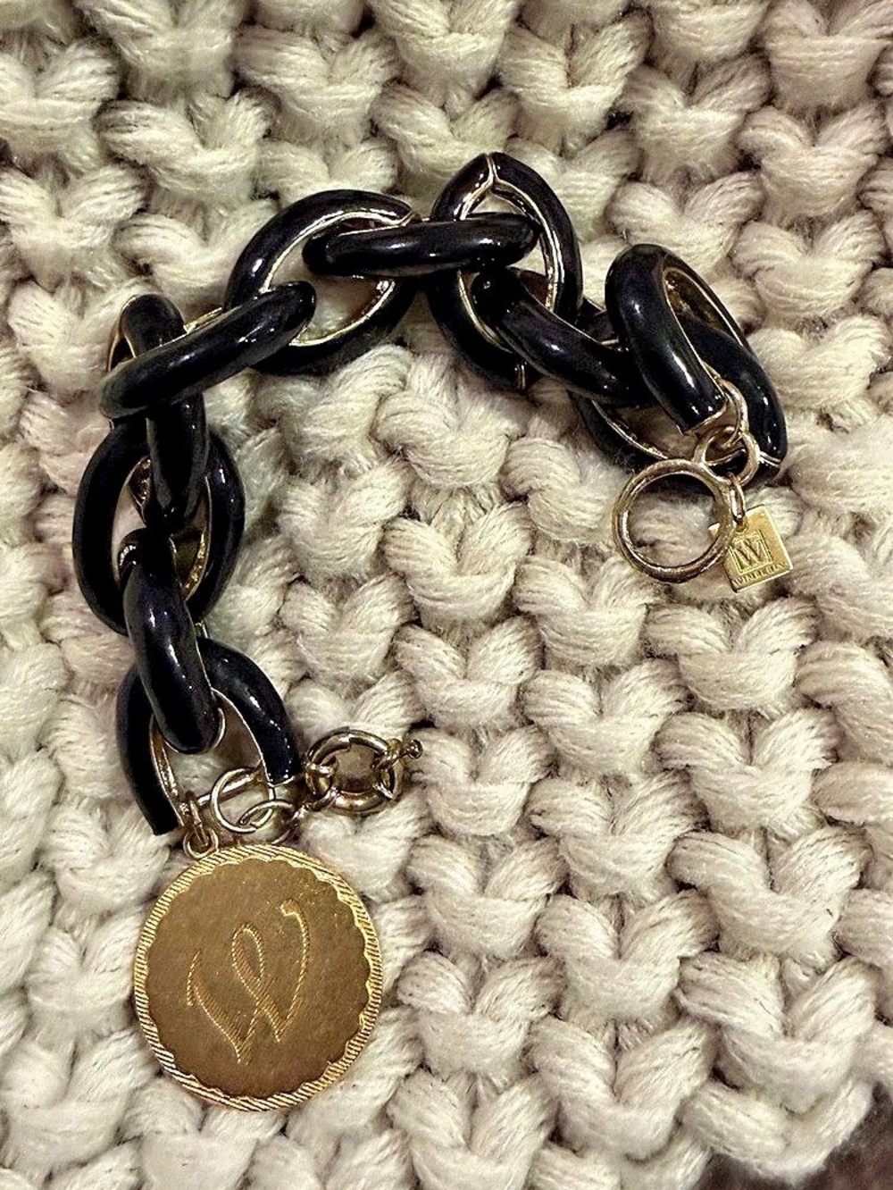 Vintage Wimberly Black Link Bracelet